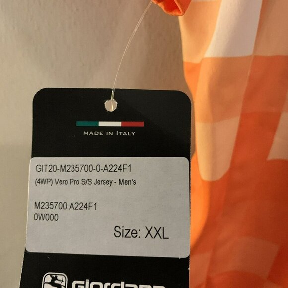 Giordana Cycling Jersey Size XXL Orange 24 Hours Made In Italy - Picture 5 of 8